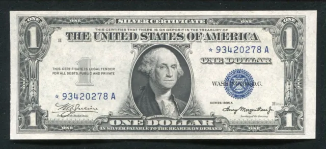 Fr. 1608* 1935-A $1 One Dollar *Star* Silver Certificate Choice Uncirculated