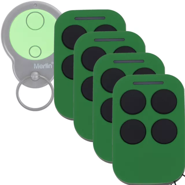 Merlin Garage Door Remote M842 Green Control Genuine M832 M844 Transmitter 4Pack