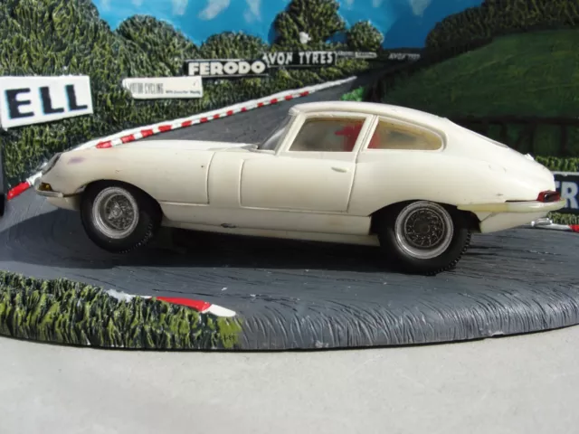 1960'S Scalextric Spanish E Type Jaguar  White   C34  1:32 Slot Used Unboxed