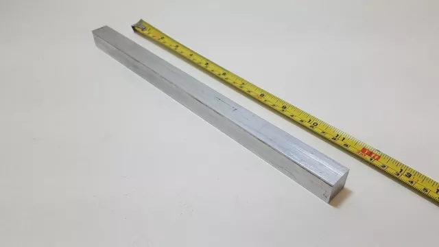 6061 Aluminum Square Bar, 3/4" Square x 12" long, Solid Stock, T6511