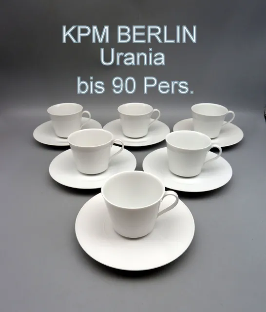 KPM BERLIN Espresso Mokka Gedeck URANIA weiß 2-tlg TOP Tasse Gedeckpreis 27 €