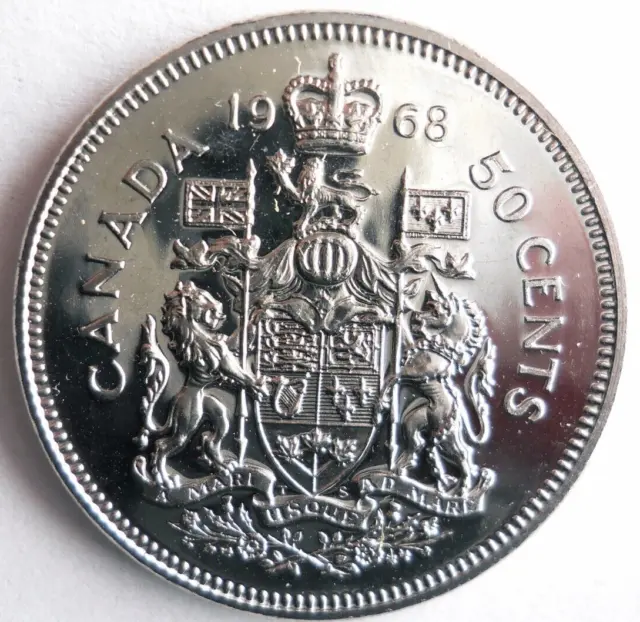 1968 CANADA 50 CENTS - Excellent Collectible Coin - FREE SHIP - Bin #349