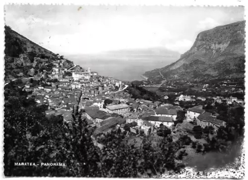 CARTOLINA DI POTENZA ,MARATEA - PANORAMA viaggiata 1957