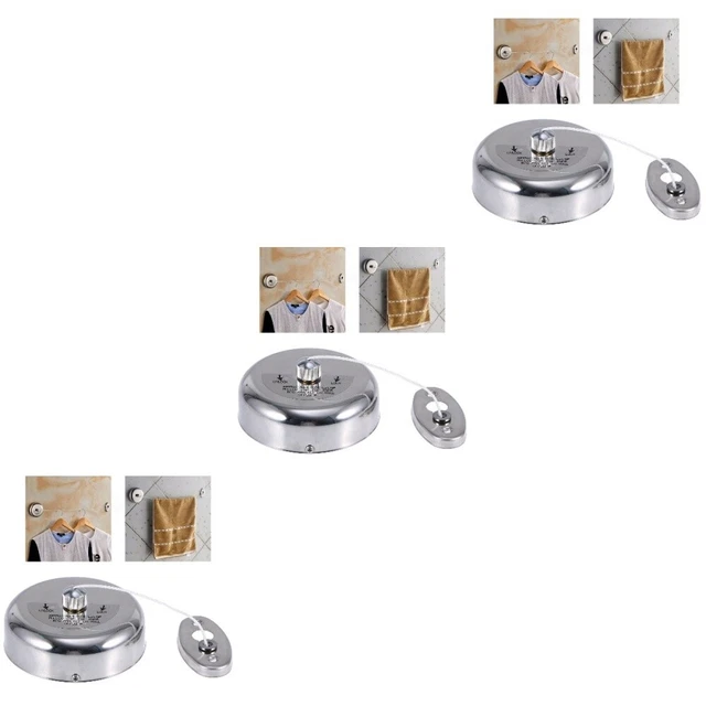 3 pezzi 304 acciaio inox singolo retrattile linea asciugatrice asciugatrice