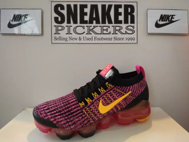 Nike Wmns Air Vapormax Flyknit 3 - AJ6910 600 - Laser Fuchsia / Orange - Sz: 5.5