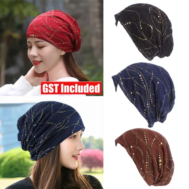 1x Hat Women Head Scarf Chemo Wraps  Caps Headwear Scarves Turban