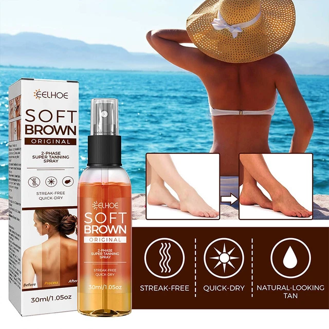Skin Glanz Brown Dos Fásicas Spray Bronceado Exterior 30 ml EE. UU. ~