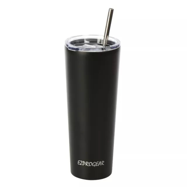 Ezprogear 26 oz Stainless Steel Skinny Tumbler Insulated Cup w/Lid & Straw-Other