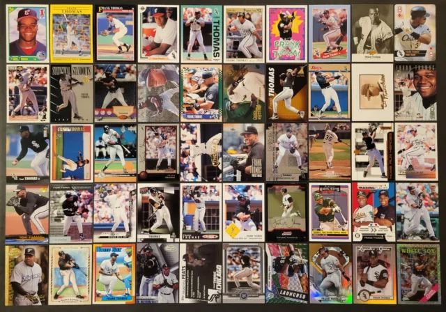 Lot of 50 Different FRANK THOMAS Baseball Cards HOF 1990-2023 BB3361