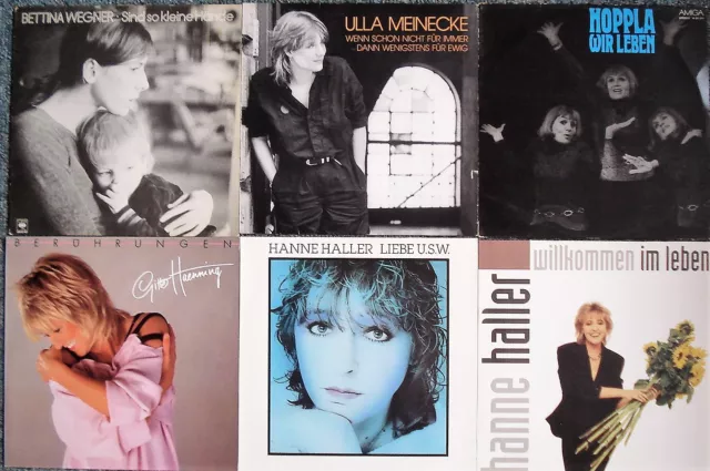 6 LP Vinyl Schallplatten: Hanne Haller,Gisela May,Gitte Haenning,Meinecke,Wegner