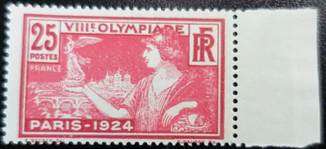 Briefmarke Des Olympische Spiele von Paris N°184 + Vor bogen neuer Stempel Luxus