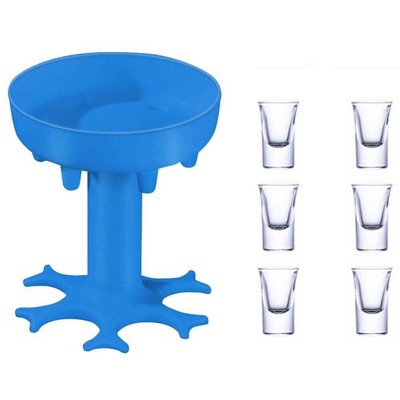giochi di bevande dispenser a sei vie dispenser da bar dispenser per bicchieri e bicchieri Aiboria 6 bicchierini colorati dosatore con slogan 