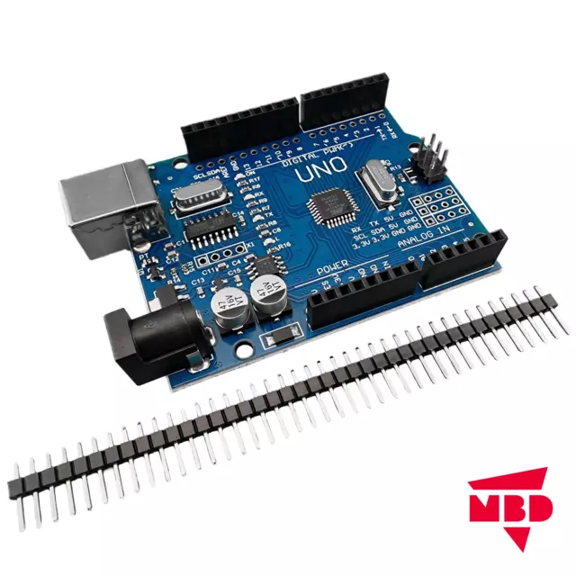 Arduino UNO R3 kompatibles Board mit ATmega328P Chipsatz CH340G USB-B