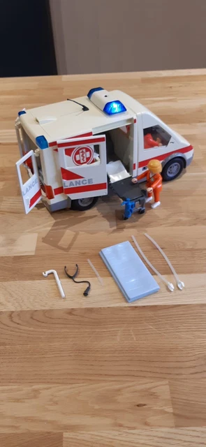 Panneau Latéral D'ambulance Playmobil (réf. 3925) - Pour Hôpital Playmobil Y4137 - Occasion, Abîmé