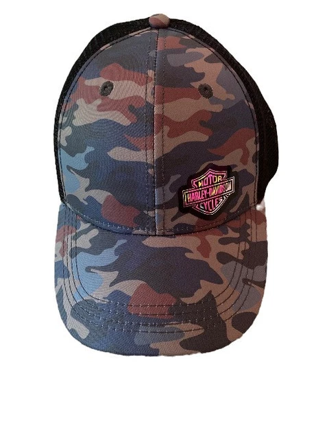 Harley Davidson Hat Custom Decal Snapback Adjustable Camouflage
