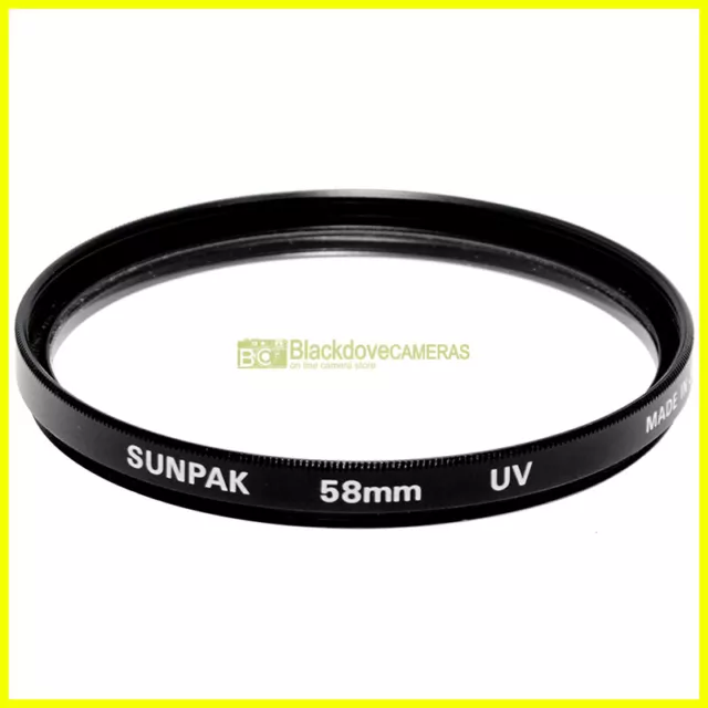 58mm. Filtro UV Sunpak a vite M58. Ultra violet lens filter.