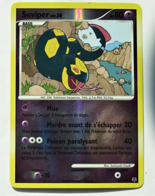 Pokemon Card SEVIPER 61/127 PV80 REVERSE HOLO TBE FRANCAISE
