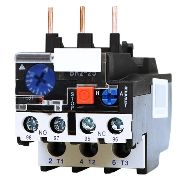 JR2-25 Thermal Relay Overload Relay Contactor Relay Motor Protection 3 Poles
