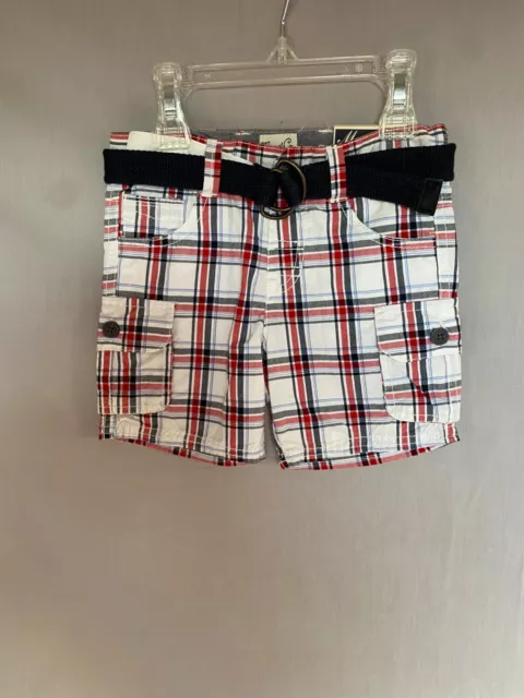 Mayoral, Baby Boys White + Coloured Checked Shorts, Size 18 Months - Brand New