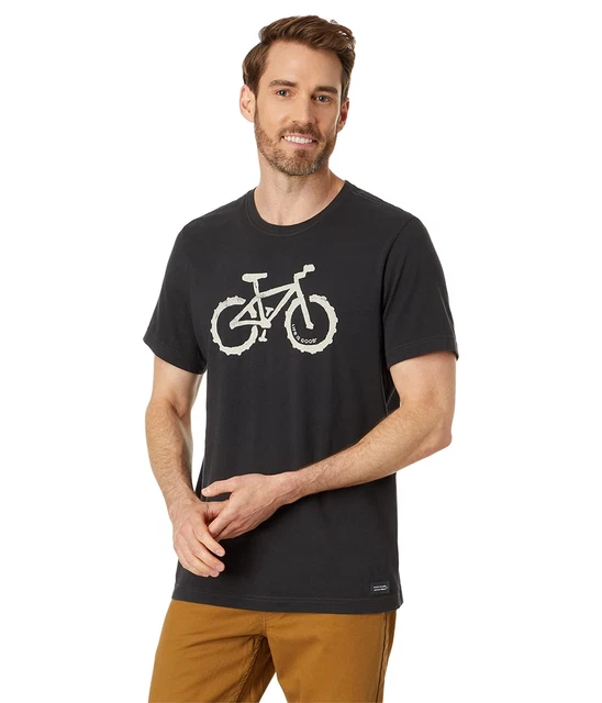 Man's Life is Good Fat Tire Mountain Bike Short Sleeve Crusher-Lite™ Tee