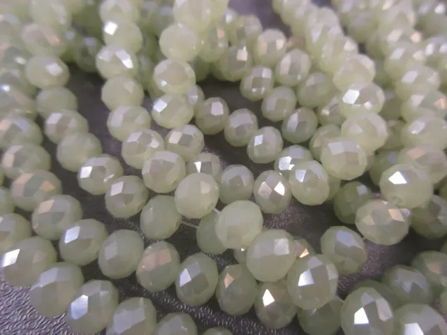 Chinese Crystal Beads 6mm Faceted Roundel 90pcs Mint