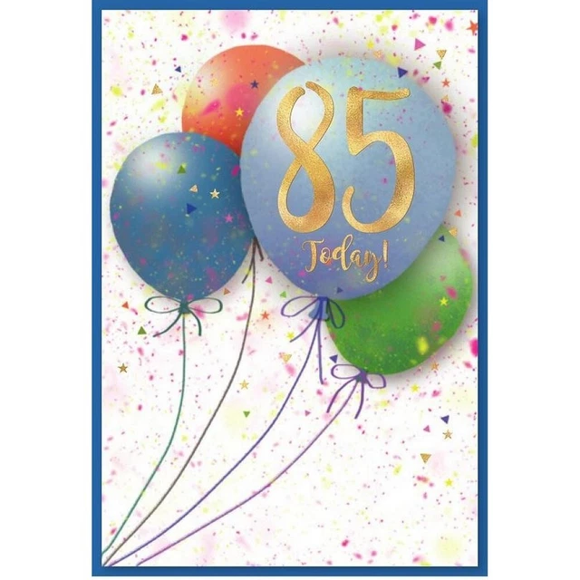 Simon Elvin Milestone 85esimo Biglietto d'Auguri Misura Confezione 6 (SG23173)