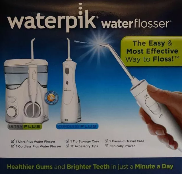 Waterpik Ultra Plus Wasserseide & kabellose Zahnseide WP-150UK/WP-470