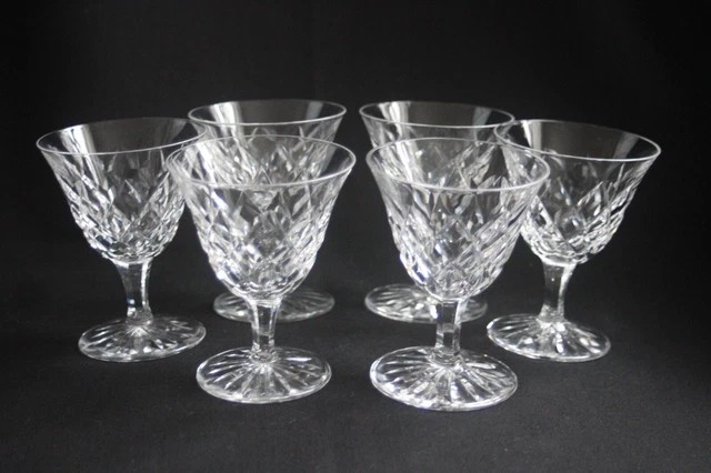 6 Verres a vin blanc en cristal taillé Saint Louis modèle Adour