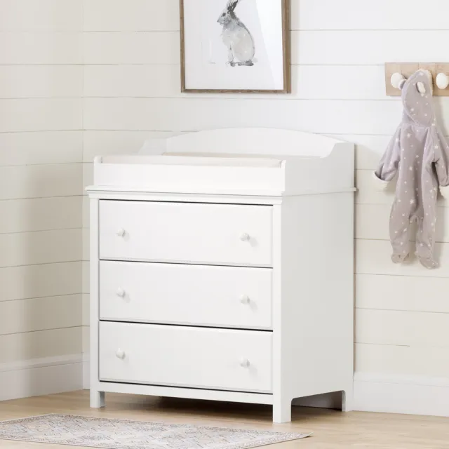 South Shore Cotton Candy Nursery Changing table White Pure White