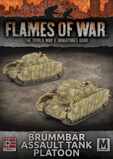 Flames of War plotone carro armato d'assalto tedesco Brummbär (GBX128)