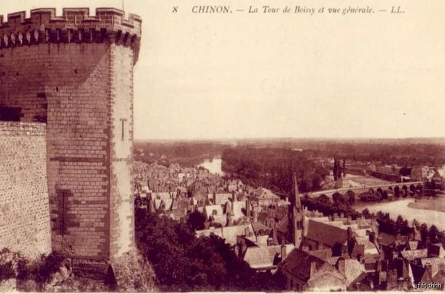 Chinon France La Tour De Boissy Et Vue Generale
