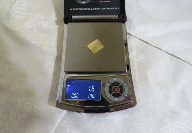 Solid Dental Gold Bar Jelenko Modulay 1 dwt pennyweight approx. 1.6 g scrap