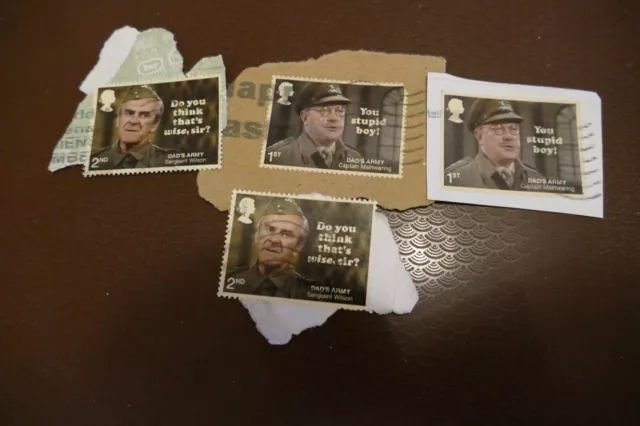 4 Dads Army British UK GB commemorative postage stamps postal mail