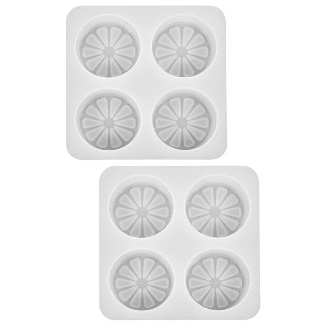 2 PCS Quad Lemon Mold Silicone Candy Molds Chocolate Covered Cookies Pudding