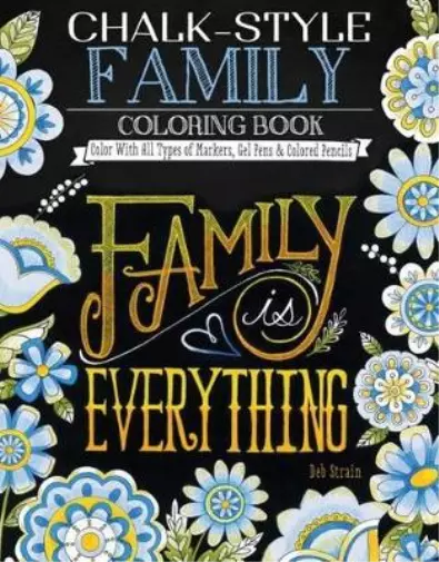 Deb Strain Chalk-Style Family Coloring Book (Tapa blanda) (Importación USA)