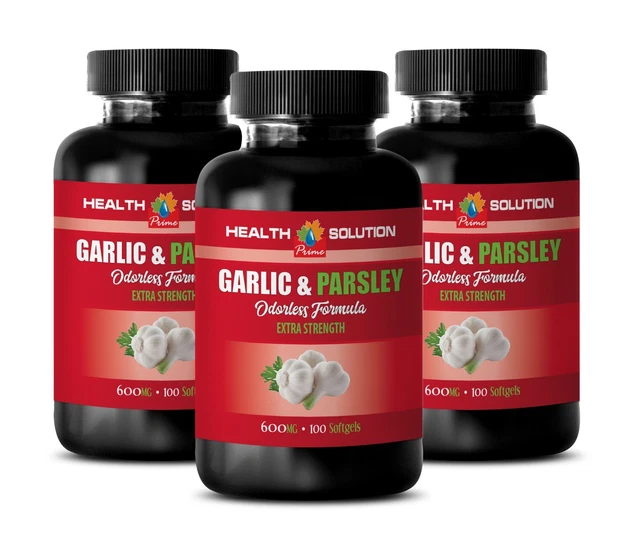 GARLIC CAPSULES Garlic & Parsley 600mg multivitamin and minerals 3