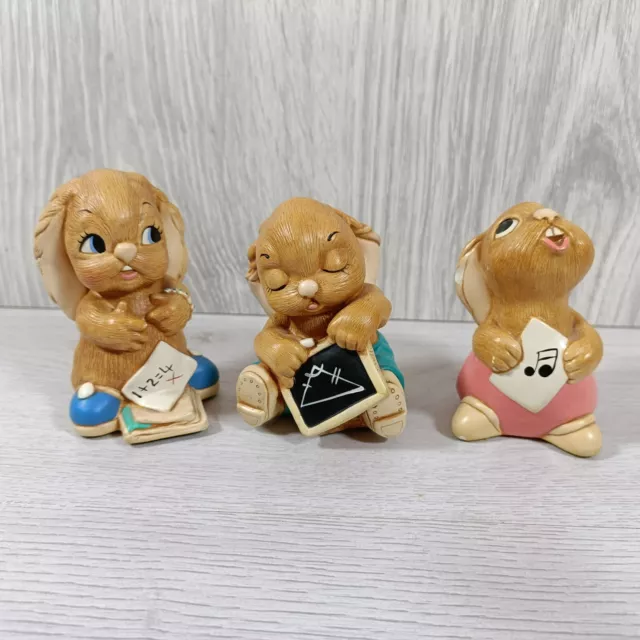 Pendelfin Rabbit Bundle Digit Euclid Rolly Hand Painted Stoneware Figures