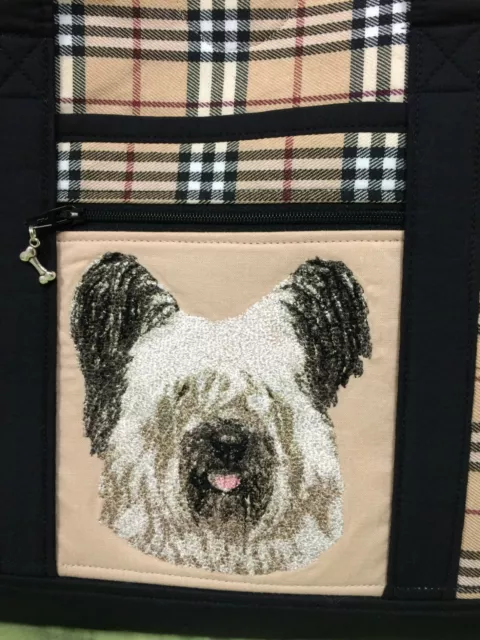 Beautiful Custom Embroidered Skye Terrier Tote 2