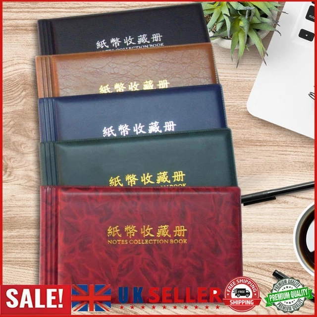 20 Pages Paper Money Currency Banknote Collection Book Storage Album GB