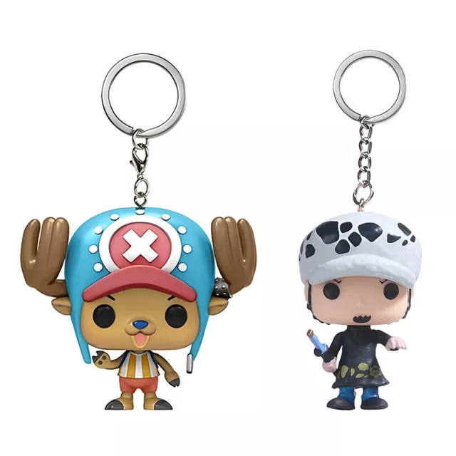 One Piece Funko Pop Keychain Chopper Law Minifigure Collections Pendant Fan Gift