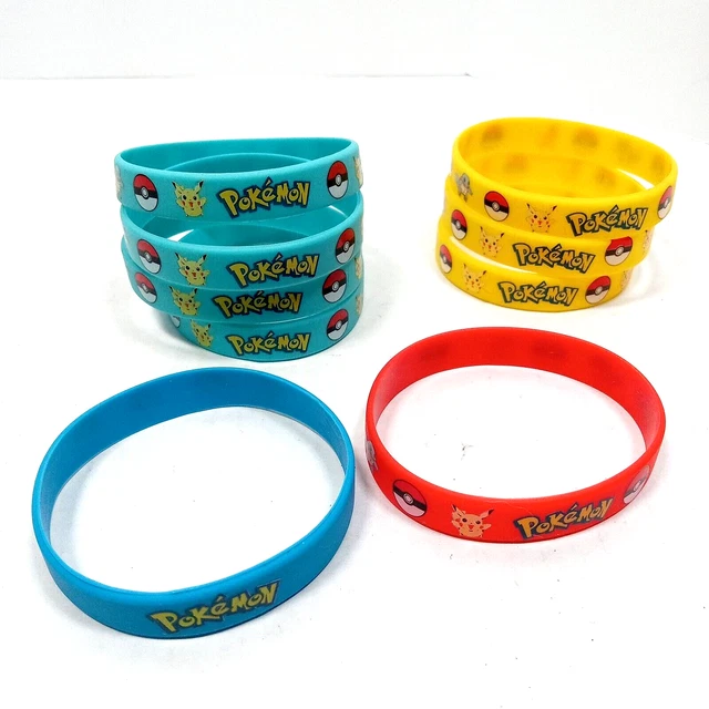 9 POKEMON Silicone Rubber Bracelets Wristbands Assorted Colors