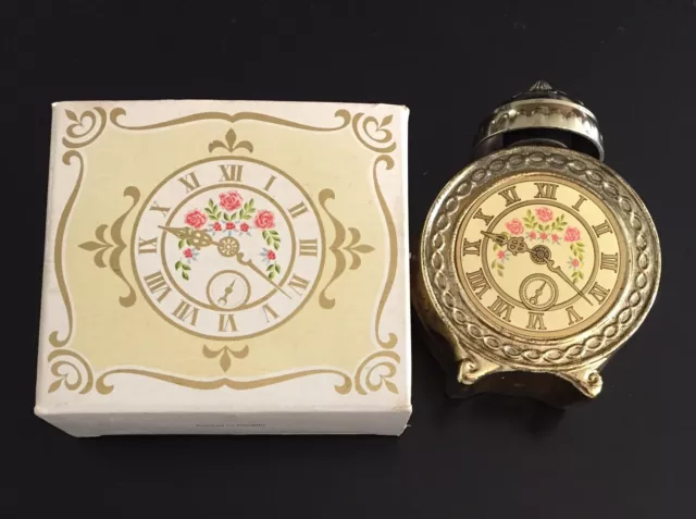 Vintage Avon Beautiful Awakening Sonnet Cologne 3 OZ FL Clock Bottle And Box