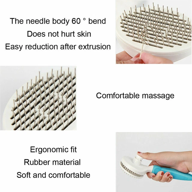 Pet Hair Brush Remover Dog Cat Comb Needle Grooming Message Deshedding Hair Tool 2