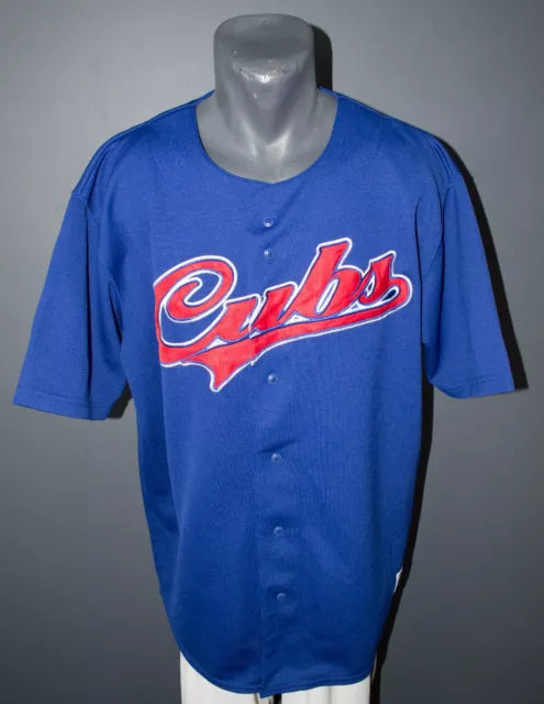Chicago Cubs Baseballtrikot Herrenhemd Blau Authentisch Gang Größe Erwachsene XL