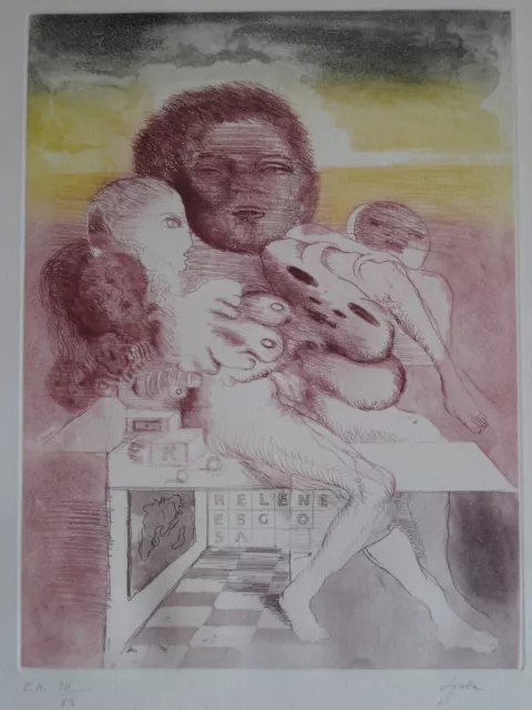 Ljuba Gravure Originale 1975 Signée Au Crayon Num Ea /Xx Handsigned Numb Etching