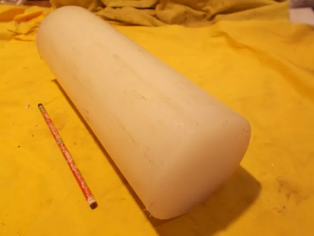 NATURAL UHMW ROD machinable plastic round bushing bar stock 4" OD x 12" LONG