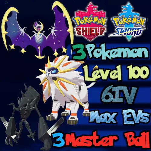 Pokemon Sword and Sheild // 6IV DEX COMPLETION PACK // Comsog Cosmoem Solgaleo  Lunala Shiny Solgaleo Shiny Lunala // Fast Link Trades -  Israel