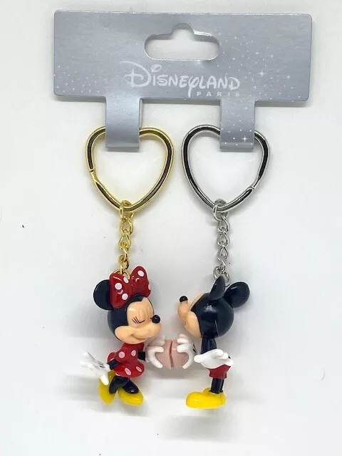 DISNEY Mickey & Minnie Mouse SCHLÜSSELANHÄNGER Partner LOVE Disneyland PARIS