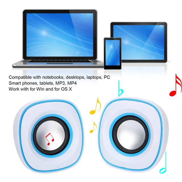 1 Paire De Haut-Parleur USB Haut-parleurs USB Pour Ordinateur Portable Mini
