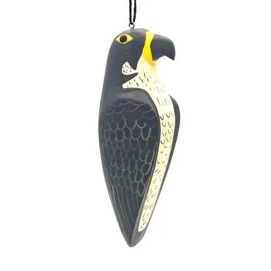 Peregrine Falcon Bird Fair Trade Nicaragua Balsa Wood Handcrafted Ornament